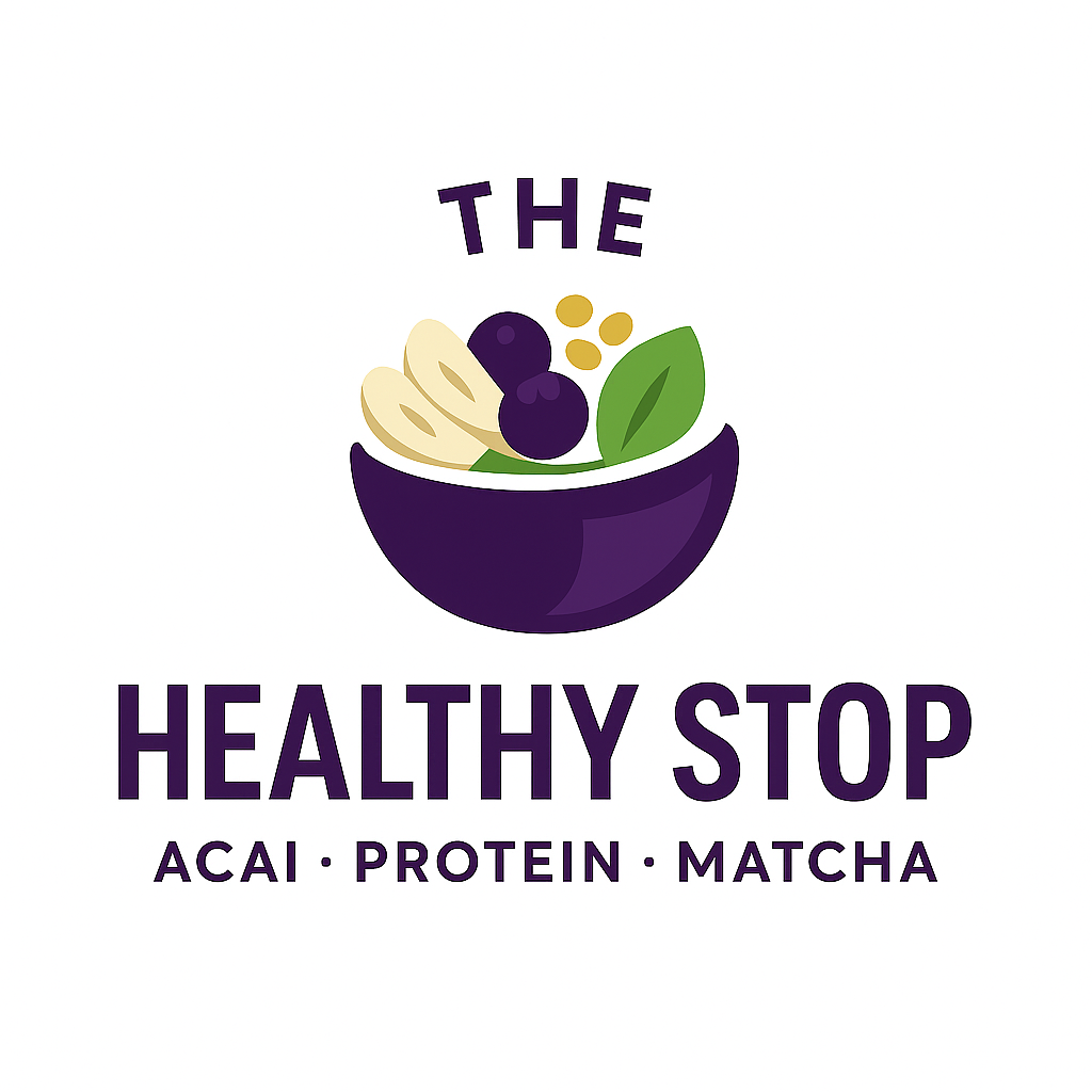 The Healthy Stop Logo – Acai, Protein, Matcha
